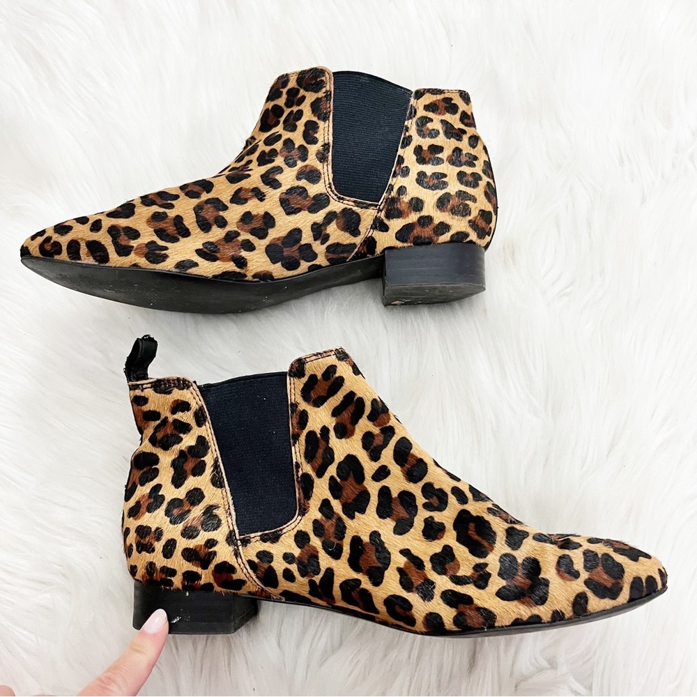 J. Crew Leopard Animal Print Ankle Booties